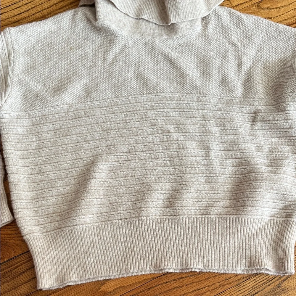Cozy Cream Turtleneck Ribbed Knit Sweater